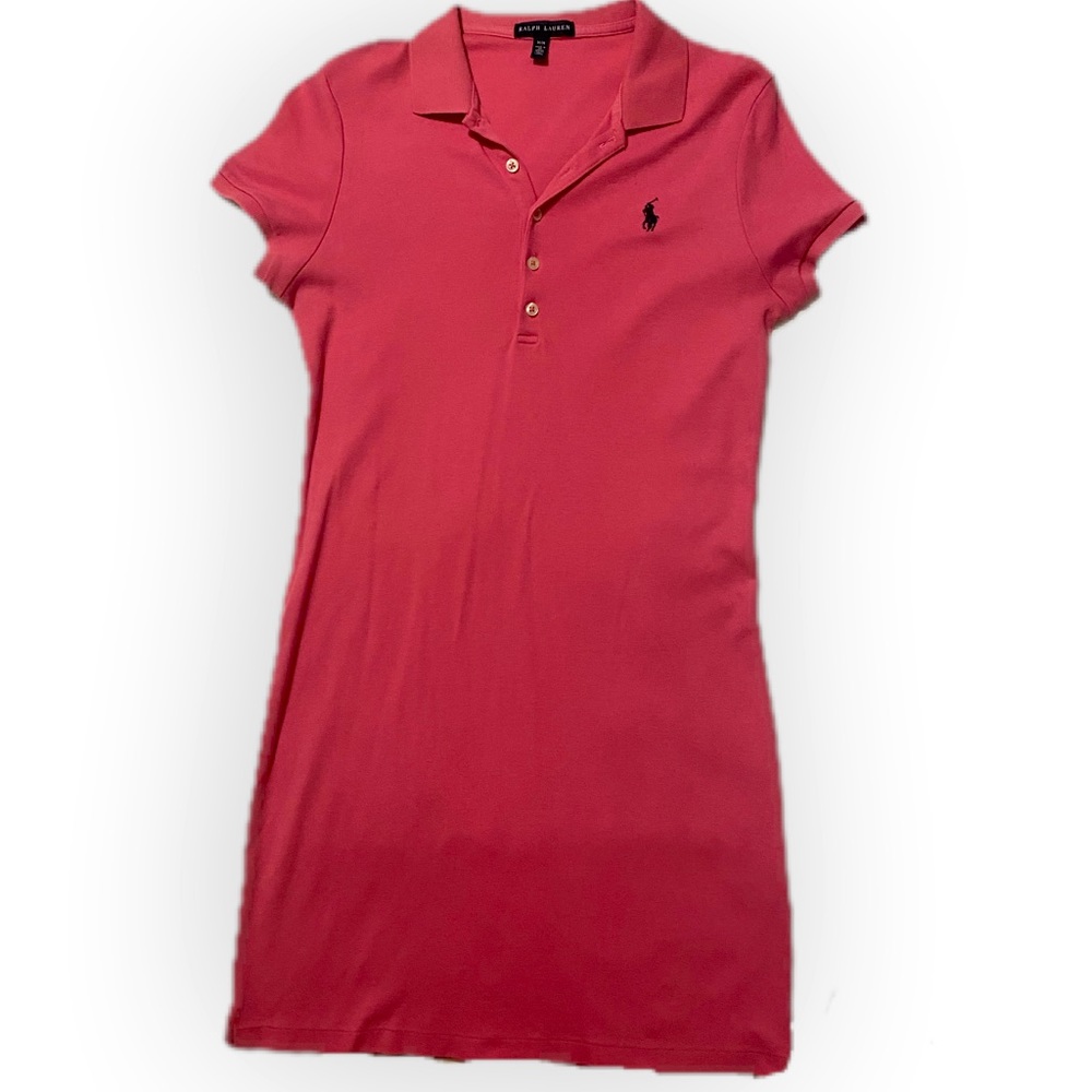 Ralph Lauren woman’s hit pink collared dress in medium